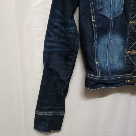 Sneak Peek Denim Jacket Blue Washed Studded Size Small - Picture 4 of 8